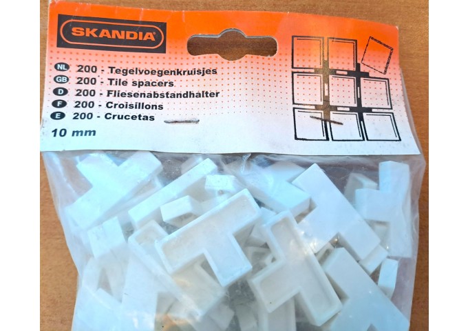 Croisillons 10mm en T Skandia sachet 200pièces