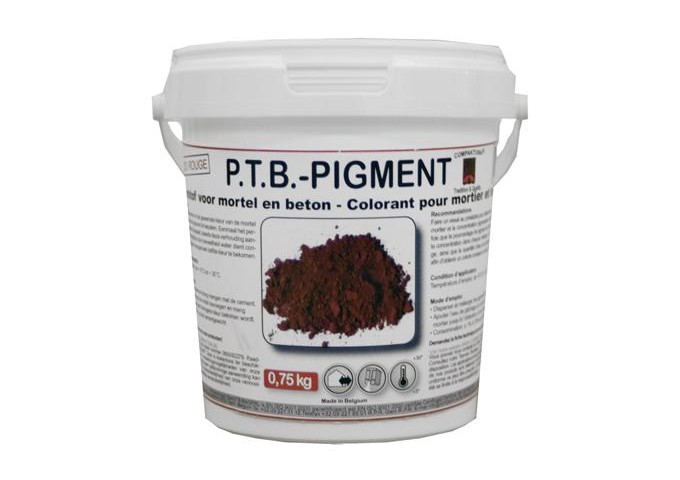 PIGMENTS ROUGE pour mortier et béton PTB pot 0.75kg
