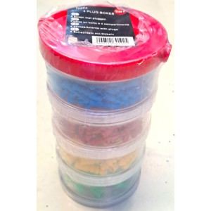 Set de chevilles Tool Boxes a 4 compartiments/ boite