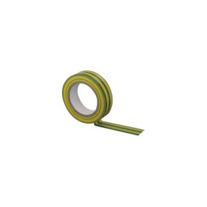 Ruban - Tape isolant 19x10m jaune et vert *924* Scley/ pièce