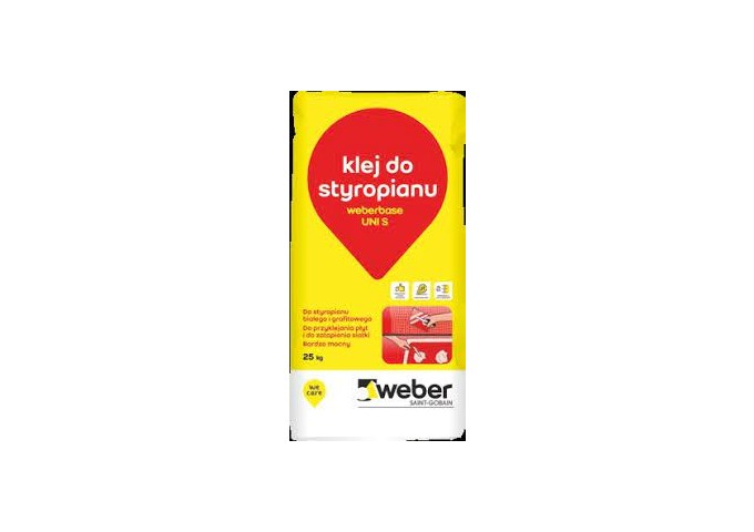 Colle GRISE WEBERBASE UNI S pour le collage et enduisage Isolants EPS palette 42 sacs x 25Kg 1050Kg