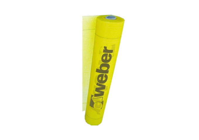 Filet treillis Armature jaune WEBER PH913 pour facade 145gramme rouleau 55m²