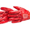 Gants trempés PVC taille XL couleur rouge paire