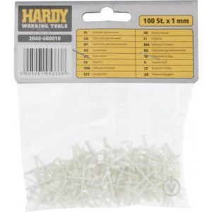Croisillons carrelage 1mm Hardy/ 100pièces
