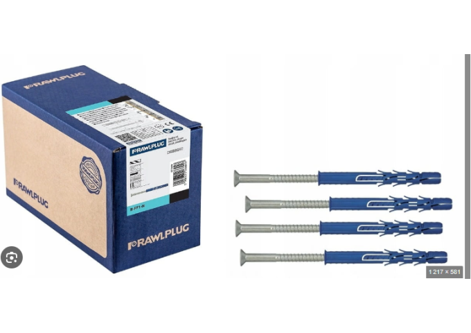 Tire.fond RAWLPLUG R.FF1 L 10x160mm avec tête cruciforme avec cheville universelle boite 25pièces