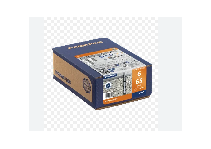 Goujon d'ancrage en acier 6X65mm R.XPT.06065.5 Rawlplug 100pièces