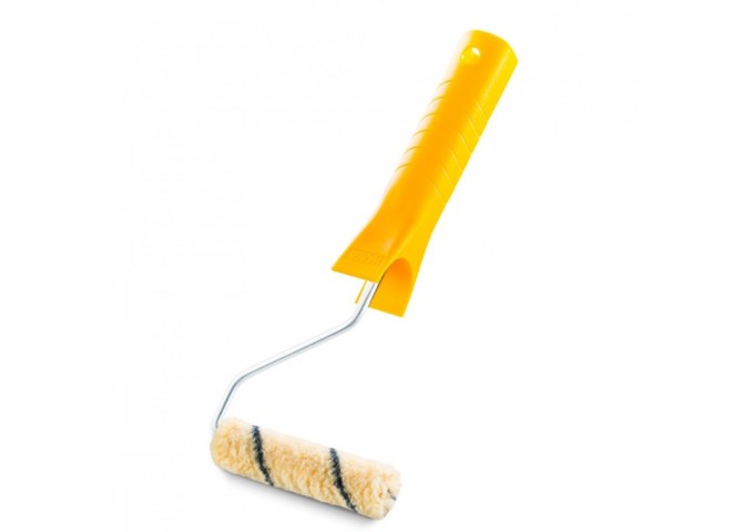 Rouleau peintre 15mm Universel Hardstar 10cm + manche jaune Hardy pièce