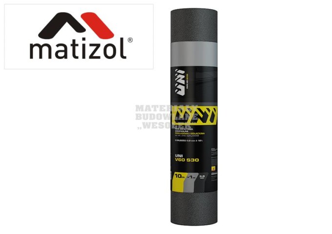 Roofing Sous.couche Ardoisé 3mm Matizol UNI V60 S30 Rouleau 10m²