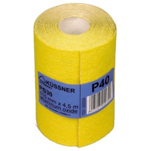 Papier de verre pour BOIS avec grain *40* 115mm Kussner/ Rouleau 4.5mètres