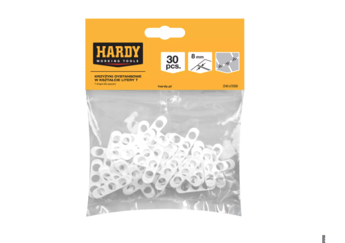 Croisillons carrelage en T 8mm Hardy 30pièces