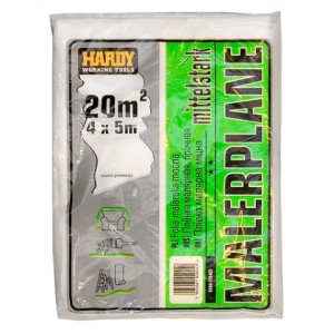 Plastique-Bache protection 4x5mètres 12microns Hardy/ pièce 20m² de 177grammes
