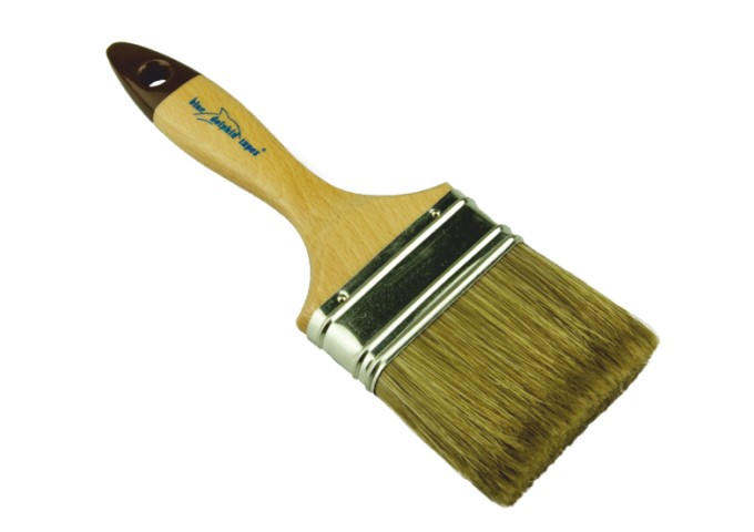 Pinceau plat 76mm pour lasure et vernis avec manche en hêtre Hardy pièce