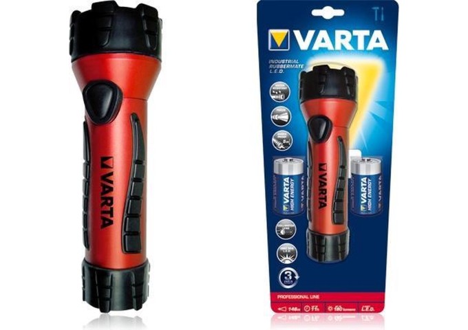 Lampe de poche INDUSTRIAL LED RUBBERMATE 2 D.VARTA pièce