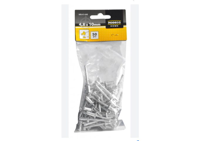 Rivets 4.8 x 10mm Modeco 50pièces
