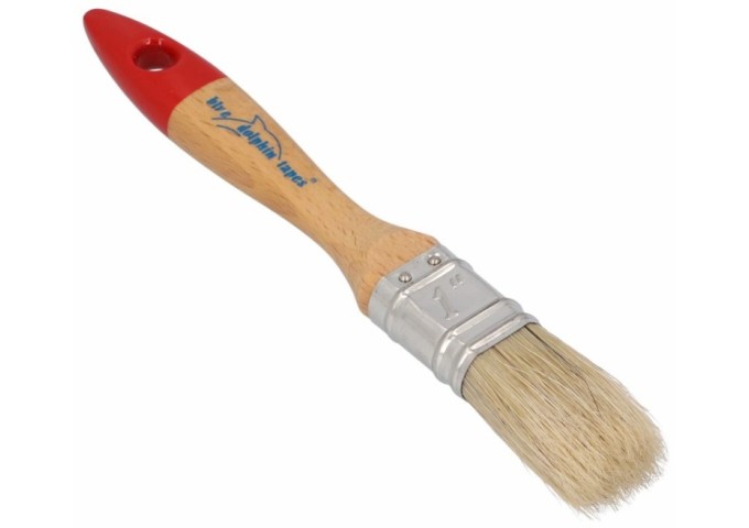 Pinceau Plat 25mm peintures huile et émail Blue Dolphin pièce