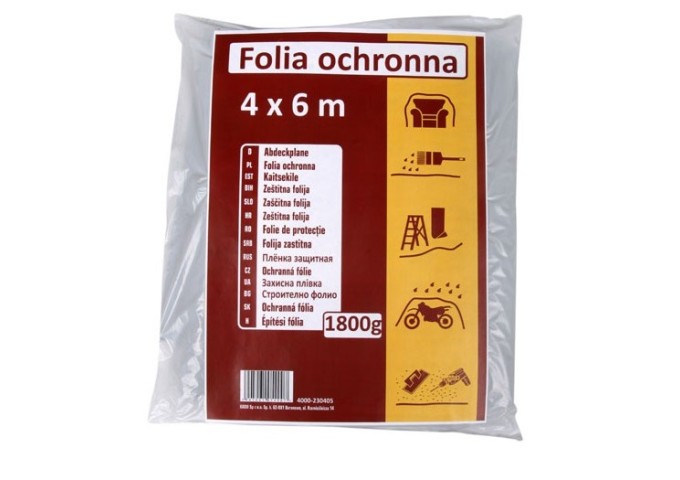 Plastique.Bache protection 4x6mètres Hardy pièce 24m² de 1800grammes