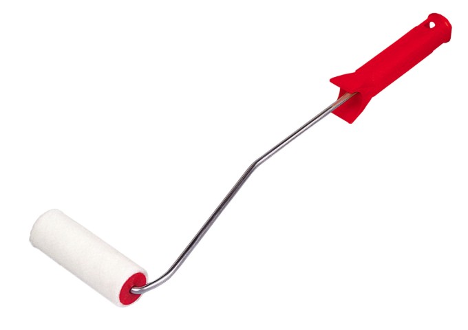 Rouleau 30mm sur 10cm avec manche VELUR pour peintures avec solvants Hardy pièce
