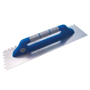 Platresse Dentelée 6x6mm en acier 480x130mm poignée plastique G-12 Kubala 0252/ pièce