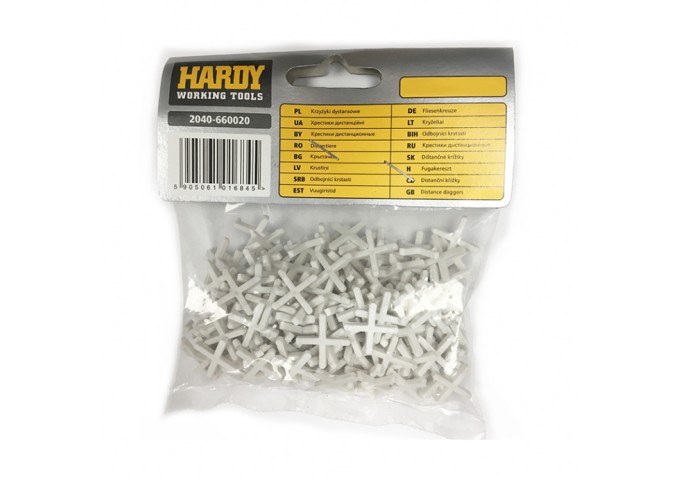 Croisillons carrelage 2mm Hardy 200pièces