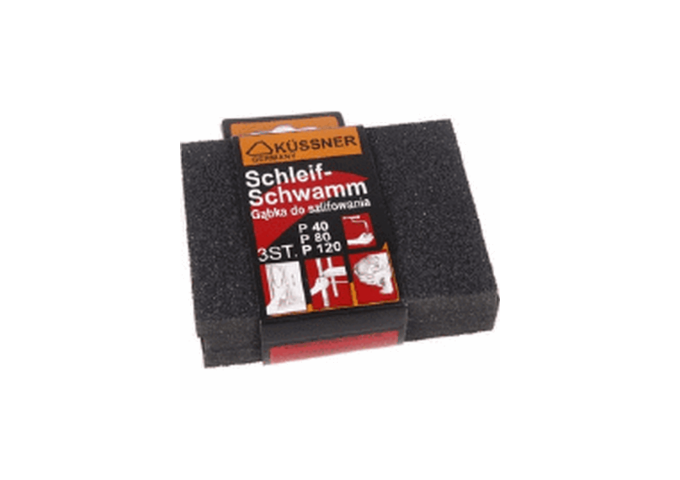 Set de 3 eponges à récurer.poncer P40 80 120 Kussner pièce