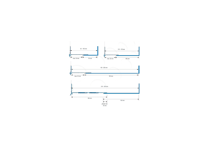 Corniere.Rail départ 200x5x4cm LZ20 PVC pièce 2mètres