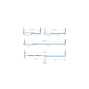 Corniere.Rail départ 200x5x4cm LZ20 PVC pièce 2mètres