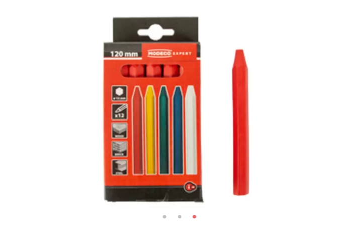 Craie de cire rouge Modeco MN.88.032 12pièces