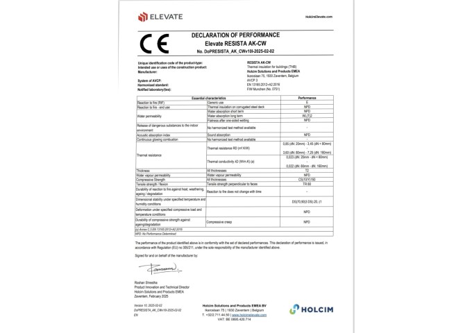 Isolant PIR 10cm Elevate RESISTA AK.CW ALU 0022 T&M 1200x600mm pur Panneau 0.72m²