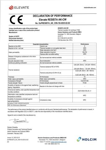 Isolant PIR 12cm Elevate RESISTA AK.CW ALU 0022 T&M 1200x600mm pur Panneau 0.72m²
