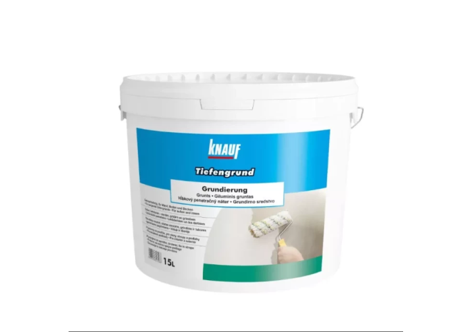 Knauf Primer TIEFENGRUND BLANC pour mur et sol en intérieur et extérieur seau 15Litres