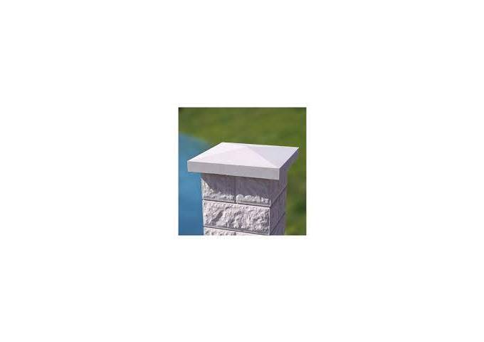 Chapeau pilier 40x40cm en béton gris clair (couvre.pilasse) pièce