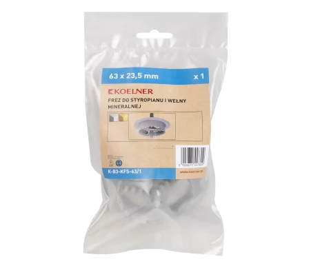Fraise PVC GRISE 63mm koelner k.b3.kfs.63 1 pour Bouchon EPS NOIR pièce